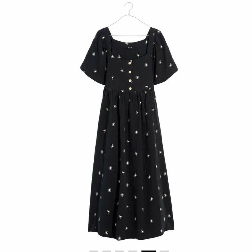Black Floral boho Midi Dress by Maxwell NWT MSRP $138 - Picture 6 of 13